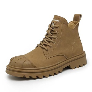 Bottes de travail décontractées en cuir véritable imperméables et confortables pour l'hiver, unisexes, best-seller, EVERGREEN - Product Image 5