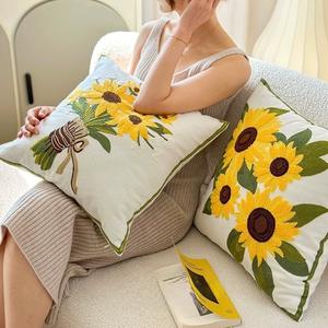 Housse de <span class=keywords><strong>coussin</strong></span> de luxe brodée personnalisable, carrée, <span class=keywords><strong>pour</strong></span> <span class=keywords><strong>canapé</strong></span>, salon, chevet, <span class=keywords><strong>coussin</strong></span> de dossier - Product Image 2