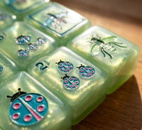 Mahjong Lumineux de Jardin Portable Moderne OEM Personnalisé, Tuiles de Matcha de Luxe en Perles, Vente en Gros, Boutique, Designer, Direct Usine Américaine
