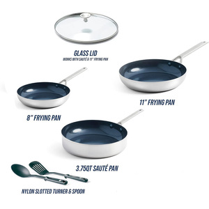 Juego de Utensilios de Cocina de Acero Inoxidable de Tres Capas, 6 Piezas, Apto para Horno, Solo Lavar a Mano - Product Image 3
