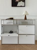Moderne Modulare Aufbewahrungsschränke für Wohnzimmer, Esszimmer, Hausbar, Hotel, Einfache Montage, Langlebiger Edelstahl, Umweltfreundlich