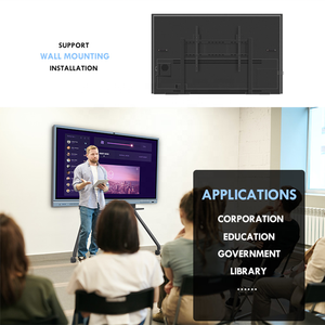 ไวท์บอร์ดอัจฉริยะแบบอินเทอร์แอคทีฟสำหรับโรงเรียน จอ LCD ความละเอียด 4K HD ขนาด 55/65/75/86/100/110 นิ้ว สำหรับการประชุม  แบบดิจิทัล  พร้อมหน้าจอแบนในตัว - Product Image 4