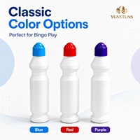 Marqueur de bingo OEM à pointe ronde de 15 mm, 65 ml (2,2 oz), grande capacité, encre aquarelle multicolore à forte pigmentation, en vrac pour jeu de bingo