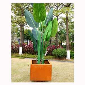 Jardinière de fleurs en acier, carré moderne - Product Image 6