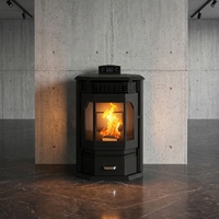 Poêle à granulés automatique sans fumée avec alimentation automatique, télécommande WiFi, grande surface de chauffage, certifié CE ROHS, 12,2 kW