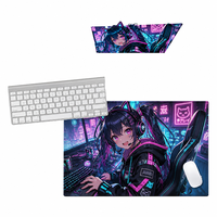Tapis de souris de jeu rectangulaire surdimensionné en caoutchouc à bords épaissis 3D Creative Cosmic Star