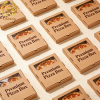 Lebensmittelechte Pizzakartons im Großhandel, Takeout-Qualität, Anpassbare Faltbare Kraftkarton-Lebensmittelverpackungen für Pizza