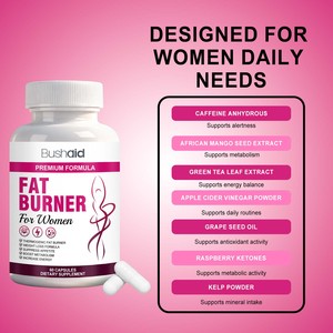 อาหารเสริมเผาผลาญไขมันสำหรับผู้หญิงสูตรขั้นสูง ผสมชาเขียว มะม่วงแอฟริกัน และน้ำส้มสายชูหมักจากแอปเปิ้ล สำหรับควบคุมน้ำหนัก 60 แคปซูล - Product Image 4