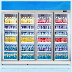 Supermarkt Werbetauslage Kühlschrank Cola-Kühler Getränke Kühlschrank Kühlschrank-Anzeige Gefriereinheit