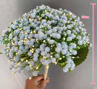 Bouquet de fleurs artificielles en plastique blanc rose bleu pour bébé pour arrangement de mariage