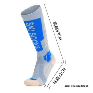 <span class=keywords><strong>Chaussettes</strong></span> de <span class=keywords><strong>ski</strong></span> en laine mérinos pour femmes Hiver High-Tube Mountaineering Crew <span class=keywords><strong>Chaussettes</strong></span> de sport de plein air antidérapantes Tricoté Cross-Border Exclusive - Product Image 3