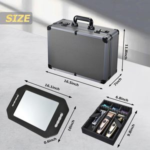 กล่องใส่เครื่องมือช่าง<span class=keywords><strong>ต</strong></span>ัดผมแบบพกพา ทำจากอะลูมิเนียมอย่างดี ทนทาน ขนาด 15 ลิ<span class=keywords><strong>ต</strong></span>ร พร้อมถาดจัดเก็บอุปกรณ์  รับผลิ<span class=keywords><strong>ต</strong></span>แบบ OEM - Product Image 2