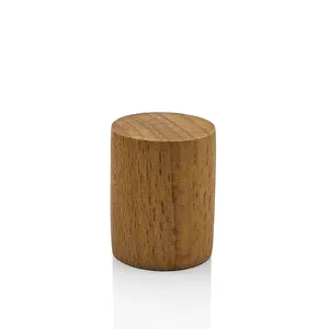 Coperchio del profumo in legno di frassino in stock tappo del profumo in legno non finito fea15 logo inciso personalizzabile