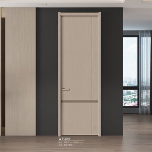 Puerta de Madera Minimalista Moderna WT-3092, Acabado en Madera Clara, Aislamiento Acústico, Puerta Interior para Dormitorio - Product Image 1