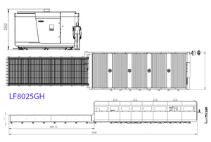 Máy cắt <span class=keywords><strong>laser</strong></span> sợi CNC tốc độ cao GWEIKE 6000*2500mm dùng cho kim loại tấm như thép không gỉ, thép cacbon, nhôm, công suất cao - Product Image 3