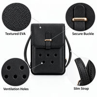 Sac bandoulière EVA pour téléphone 15x4x21cm, style urbain, pochette perforée, étanche pour voyage, shopping, vente en gros