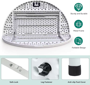<span class=keywords><strong>Table</strong></span> ronde pliante en plastique <span class=keywords><strong>de</strong></span> 6 pieds (72 pouces) pour <span class=keywords><strong>12</strong></span> <span class=keywords><strong>personnes</strong></span>, idéale pour événements et banquets, vente en gros - Product Image 4