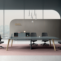 Mobilier de bureau commercial moderne-nouvelle table de conférence design pour bureau salle de réunion école formation bureau de style panneau en bois