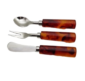 Ensemble de couverts en acier avec poignée en nacre, fourchette, cuillère, argenterie, vaisselle, vente chaude - Product Image 3