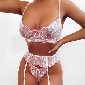 Sujetador y bragas de encaje para <span class=keywords><strong>chicas</strong></span>, lencería Sexy para adolescentes, con foto caliente, a precio de fábrica - Product Image 5