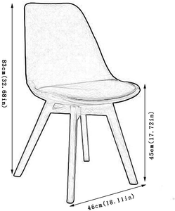 Chaises de salle à manger scandinaves avec coussin, style minimaliste, pieds en bois, tissu, mobilier nordique pour la maison - Product Image 4