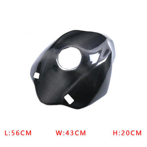 Cubierta de la tapa del tanque de combustible de fibra de carbono seca 3K para Kawasaki Ninja H2 H2R, embellecedor de tanque de motocicleta con acabado brillante o mate, no apto para H2 SX - Product Image 5
