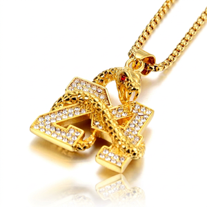 RB Gems - Colgante de Bisel de Dos Tonos Chapado en Oro Rosa y Rodio para Mujer, con Nombre Personalizado, Forma de Animal, Moissanita Certificada IGI, Estilo Hiphop - Product Image 1