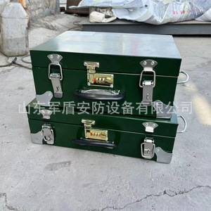 Caja a prueba de explosiones para minas, rectangular de metal con asas para almacenamiento de fuegos artificiales, diseño industrial, de una sola capa - Product Image 2