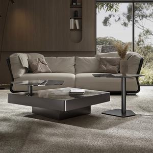 <span class=keywords><strong>Table</strong></span> basse moderne <span class=keywords><strong>ultra</strong></span> simple rock board combinaison lumière luxe salon maison carré rock board <span class=keywords><strong>table</strong></span> basse en verre - Product Image 5