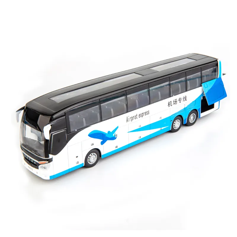 Hot Selling 1:32 Alloy Toy Pull Back Die Cast Toys Vehicles Diecast Metal Bus Model
