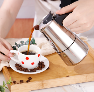 Cafetera Italiana Moderna de Acero Inoxidable para 6 Tazas, Cafetera Espresso para Estufa, Tapa Metálica al Vacío, Aislamiento Térmico, para Uso en Oficina - Product Image 3