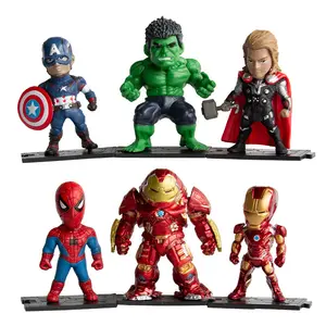 Personalizar Anime Pequeno PVC 3D figuras Thanos Hulkbusters Super Hero Decoração modelo brinquedos maravilha figura de ação brinquedo para crianças