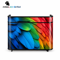 Écran LED incurvé personnalisé pour stand d'exposition DJ P2.5 P1.86, écran LED flexible, résolution 8K, toile de fond mobile pour stand d'événement