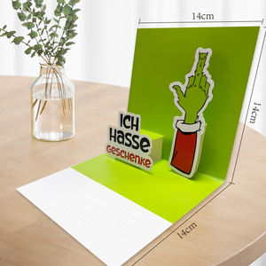 Carte de voeux classique 3D <span class=keywords><strong>Grinch</strong></span> Navidad Pop up Geschenke <span class=keywords><strong>Grinch</strong></span> Navidad Cartes de Noël - Product Image 6