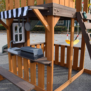Ensemble de balançoire en bois pour enfants Park Creative, avec échelle, corde d'escalade, aire de jeux de jardin en bois, balançoire pour enfant - Product Image 6