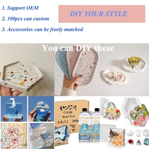 Kit Resina Epóxi para Iniciado com Glitter Flores Secas e Acessórios Jóias Fazendo Decorações River Table Art Craft Kit DIY - Product Image 6