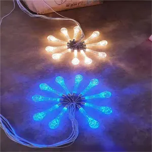 Luminária pendente com gotas de água de cristal, adereços para casamento, cenário de casamento, decoração de teto, 10 cabeças