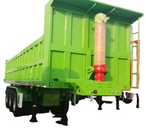Good Steel 35 CBM 50 Tons Rear Dump Truck Semi <b>Trailer</b> for Sale - Product Image 1