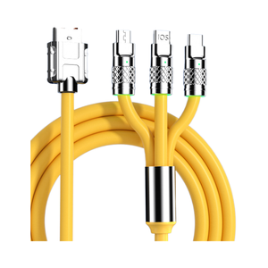 120W Kẽm Hợp Kim Cáp Dữ Liệu Nhanh Phí Silicone PVC <span class=keywords><strong>3</strong></span> Trong 1 Sạc Cáp - Product Image 4