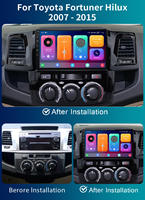 Autoradio Android 9 pouces pour lecteur DVD, écran tactile, navigation GPS, Carplay, tableau de bord, MP3, DSP, Mirror Link pour Toyota Hilux 2007-2015