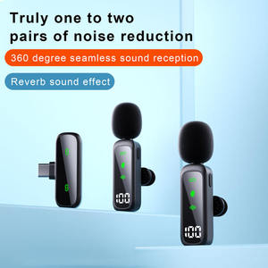 T20 không dây Lavalier Microphone 3-in-1 giao diện Tiếng ồn hủy bỏ Mic cho ngoài trời phát sóng trực tiếp tiktok Youtube vlog ghi âm - Product Image 3