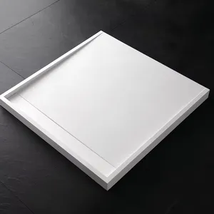 Luxurious Modern Cubicle Square Shower Tray White Artificial Slate Free-Standing Bathroom Enclosures With Elegant Finish