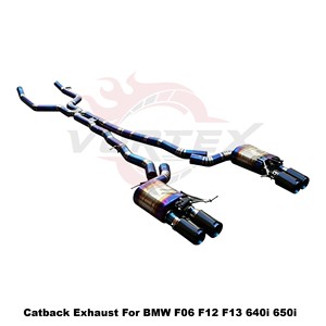 ชุดท่อไอเสีย Vortex Factory-Direct Burnished-Ti สำหรับ BMW F06 F12 F13 640i 650i Convertible Luxury-Tuning - Product Image 2