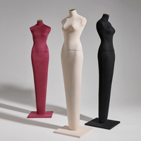 Mannequin de vitrine pour magasin de vêtements, mannequin de robe de mariée en daim, corps entier, accessoires de vitrine