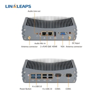 Mini PC Industrial Sin Ventilador Linkleaps, PC Integrado Compatible con Intel I3 I5 I7 de 4ª a 13ª Generación con SSD M.2 y LAN Dual GbE