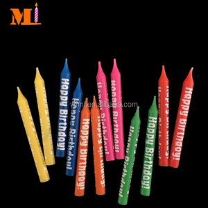Candele a Bastoncino Sottili Personalizzate per Decorazione Casa, <span class=keywords><strong>Compleanno</strong></span>, Festa, in Cera di Paraffina Fatte a Mano con Scritte Stampate - Product Image 3