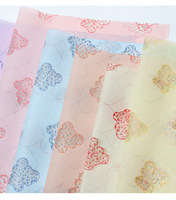 Papier de soie coréen imperméable de haute qualité, nouveau design populaire et mignon, pour emballage floral, 58x58cm, vente en gros