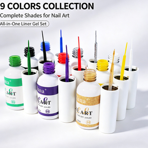 KLANA Gel Liner pour Ongles 8ml, Gel de Décoration DIY pour Lignes Ultra-fines, Anti-débordement, Soak Off, Gel UV Nail Art, Vente en Gros - Product Image 3