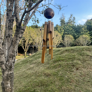 กระดิ่งลมทำด้วยมือทำจากไม้ไผ่กระดิ่งขนาดใหญ่ที่แขวนอยู่ในร่มกลางแจ้งแขวนผนังระเบียงลานสวนตกแต่งสำหรับบ้าน - Product Image 5