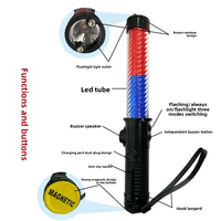 Roadhero Lot de 4 bâtons de signalisation LED de 21 pouces, baguettes de contrôle du trafic, lumières de sécurité nocturne avec 3 modes clignotants pour aéroport et parking